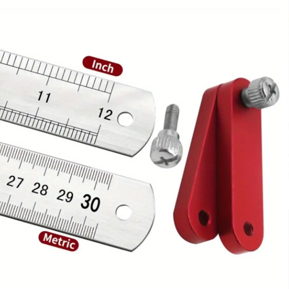 

​Adjustable ​Steel Ruler Positioning Block Aluminium Alloy Accurate Line Marking Gauge Durable Positioning Limit