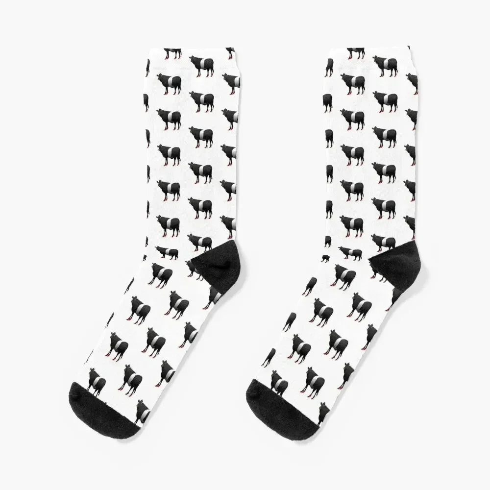 Cow with red high heels design Socks sheer Wholesale loose professional running Socks For Man Women's