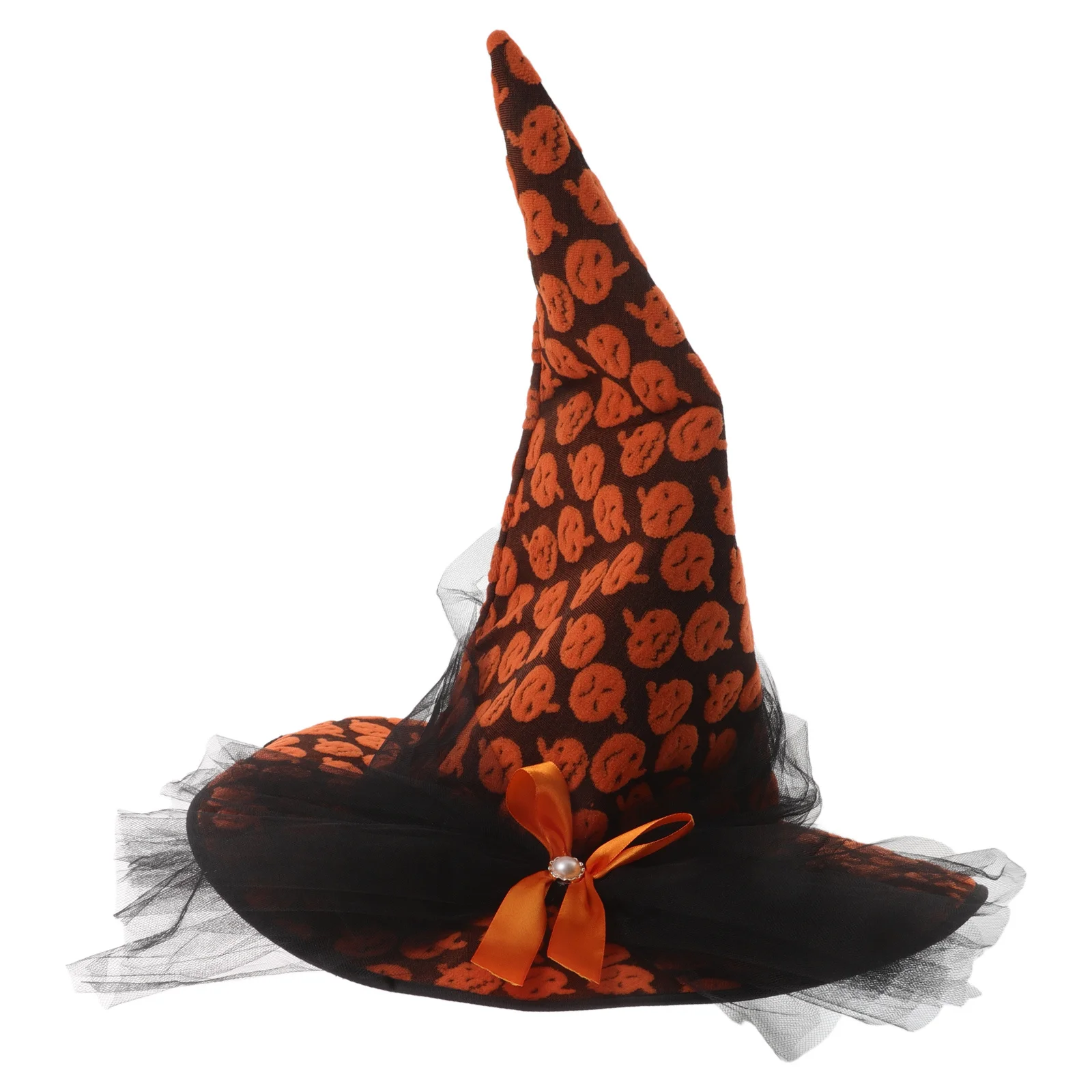 

Halloween Witch Hat Pumpkin Mesh Wizard Costume Accessory Cosplay Party Decoration Witch Hat Witches Hats Cosplay Costume