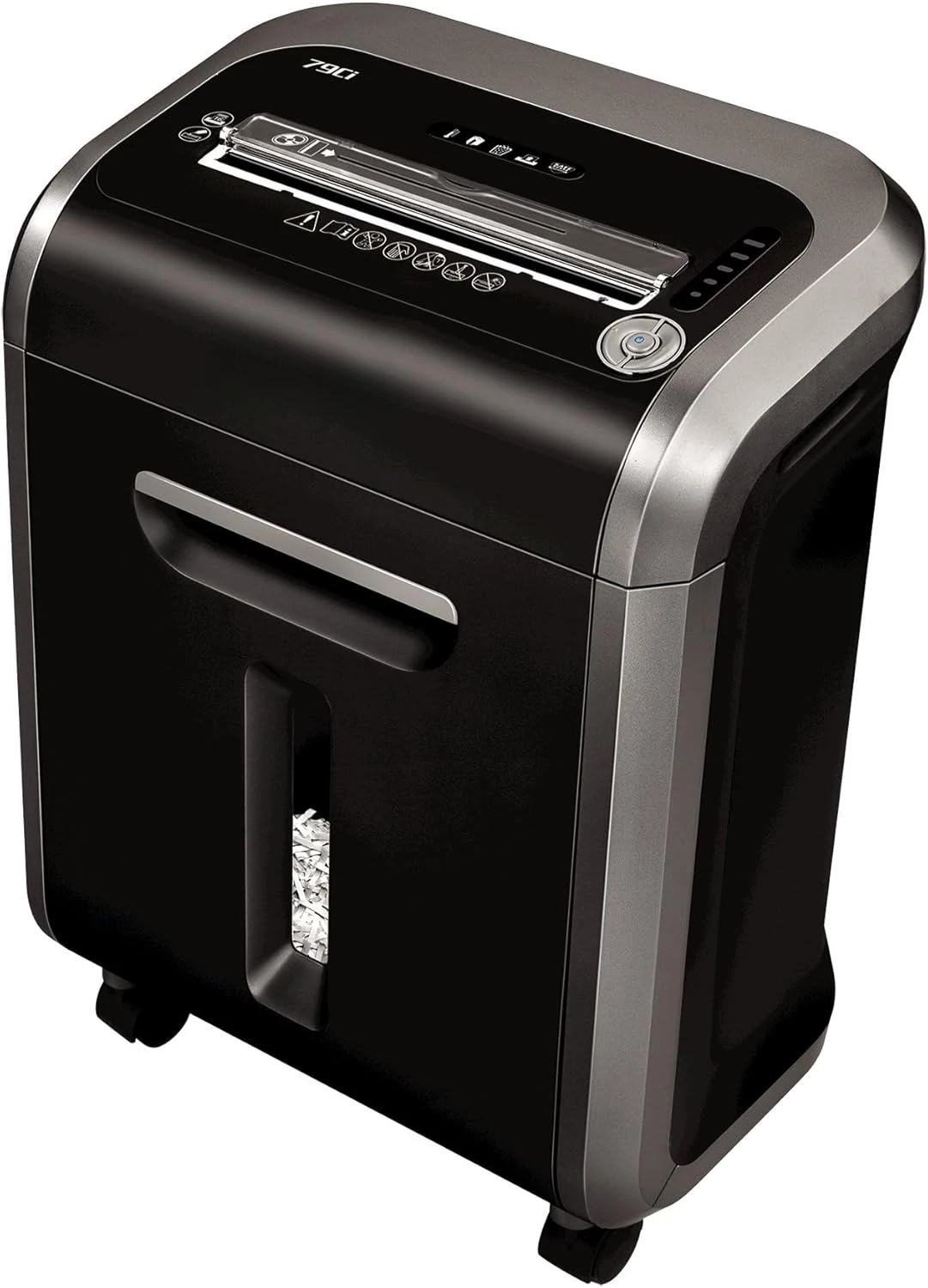 Fellowes ‎Powershred 79Ci 16-Sheet 100% Jam-Proof Heavy Duty Crosscut Paper Shredder Machine for Office and Home, Black/Dark Sil