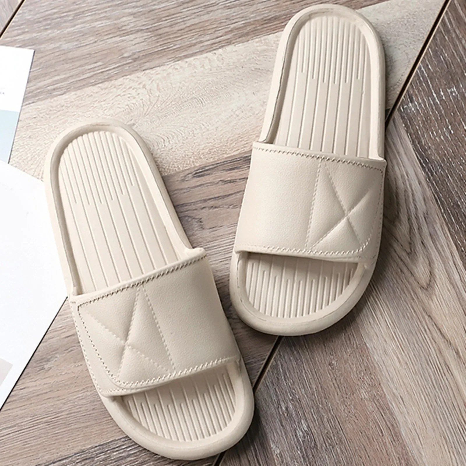 Men\'s Indoor Non-slip Slippers Couple Home Slides EVA Soft Sole Light Weight Summer New Lovers Leisure Shower Shoes