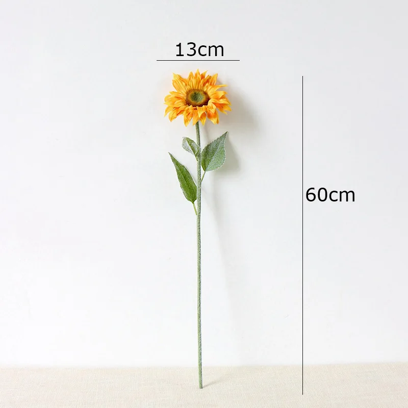 Artificial Sunflower  Sunflower Fake Flower Heads Wedding Bouquet Decoration Arrangement Party Home Decor plants