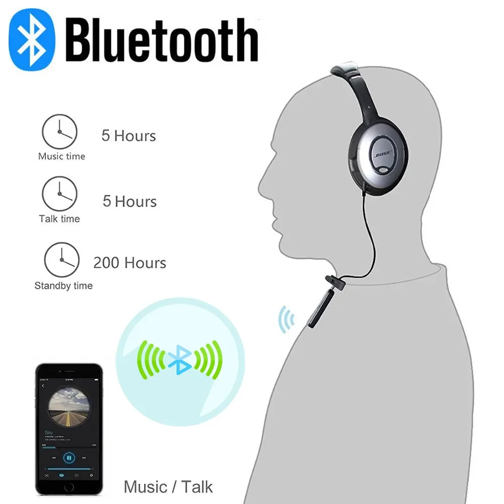 Replacement Cable for Bose AE2 AE2i Bluetooth V4.1 Stereo Adapter Audio Transmitter Noise Cancellation Headphone Into Wireless