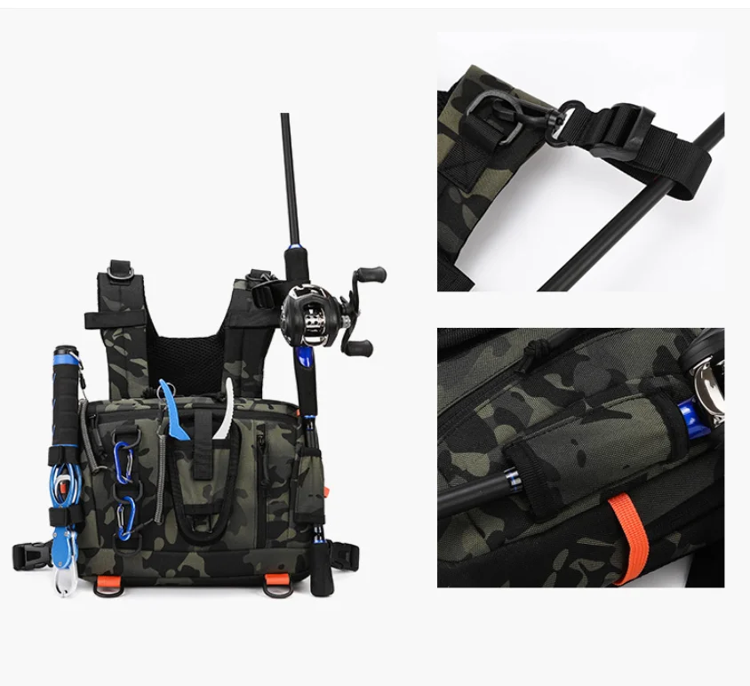 Tactical Chest Bag, multi-functional, convenient, hiking, cycling, backpack, vest bag lure fishing bags Bolsa de hombre сумка 가방