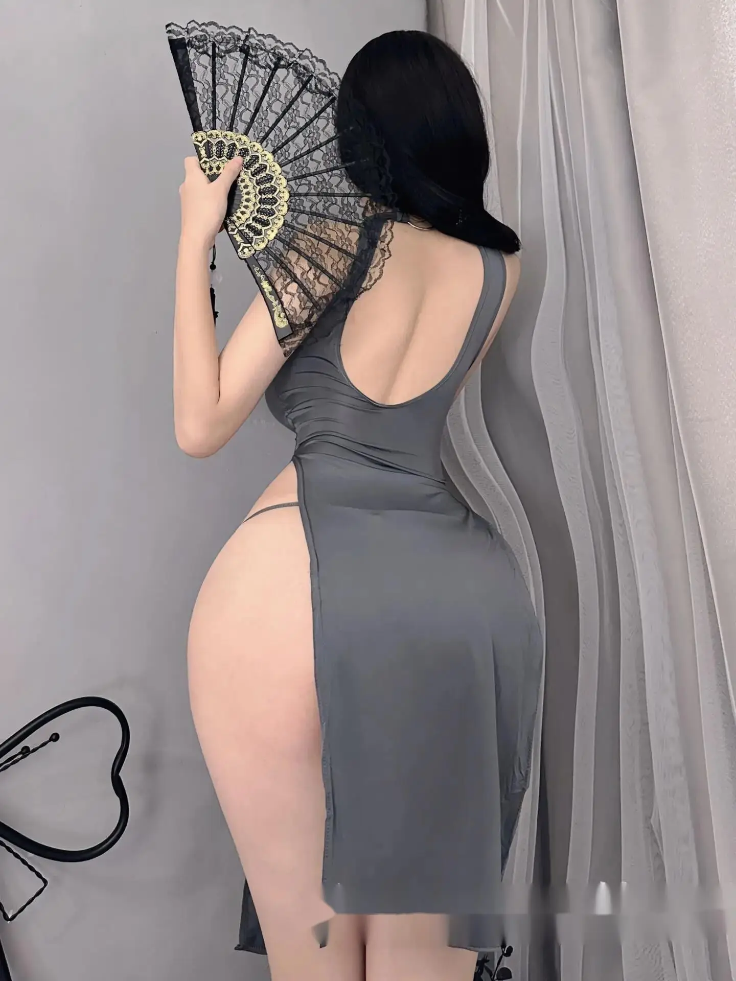 Sexy frauen Nachtclub Stil Strap Backless Hüfte Hohe Gabel Lange Kleid Einfarbig Perspektive Sommer Weiche Mädchen Trendy Kleidung EY1