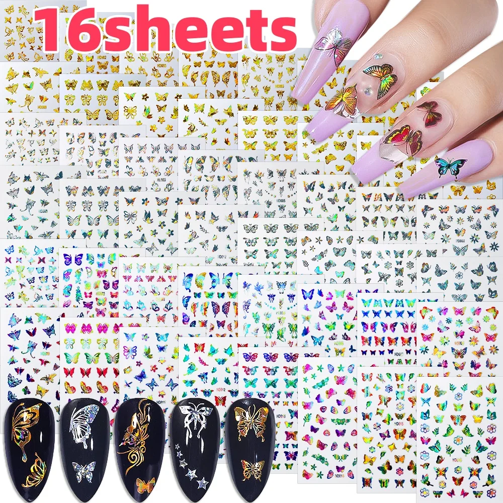 Sticker de Asa Brilhante 3D: A Revolução na Decoração de Unhas com Brilho Holográfico e Efeito 3D