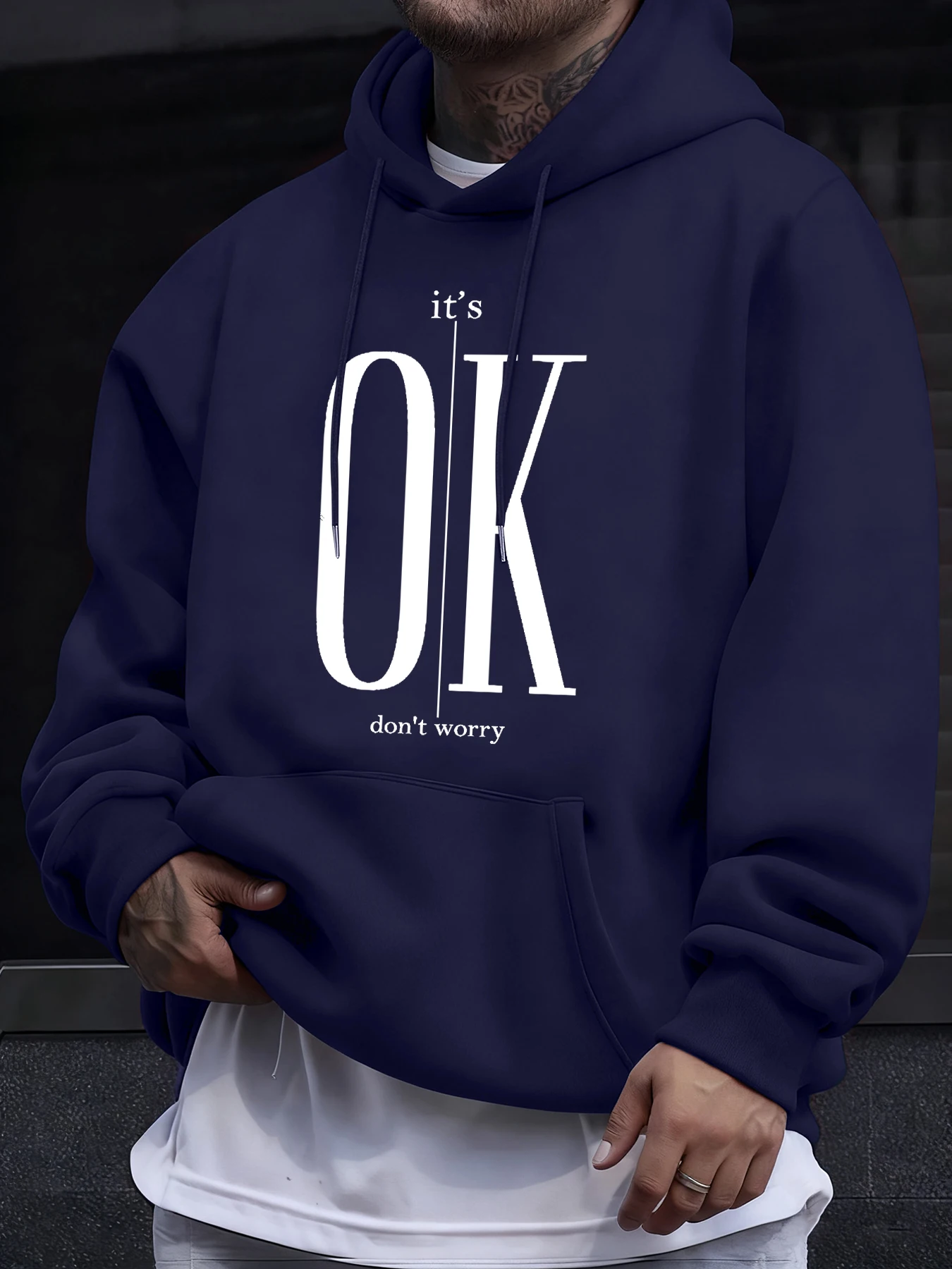 เสื้อฮู้ดพิมพ์ลายข้อความ
