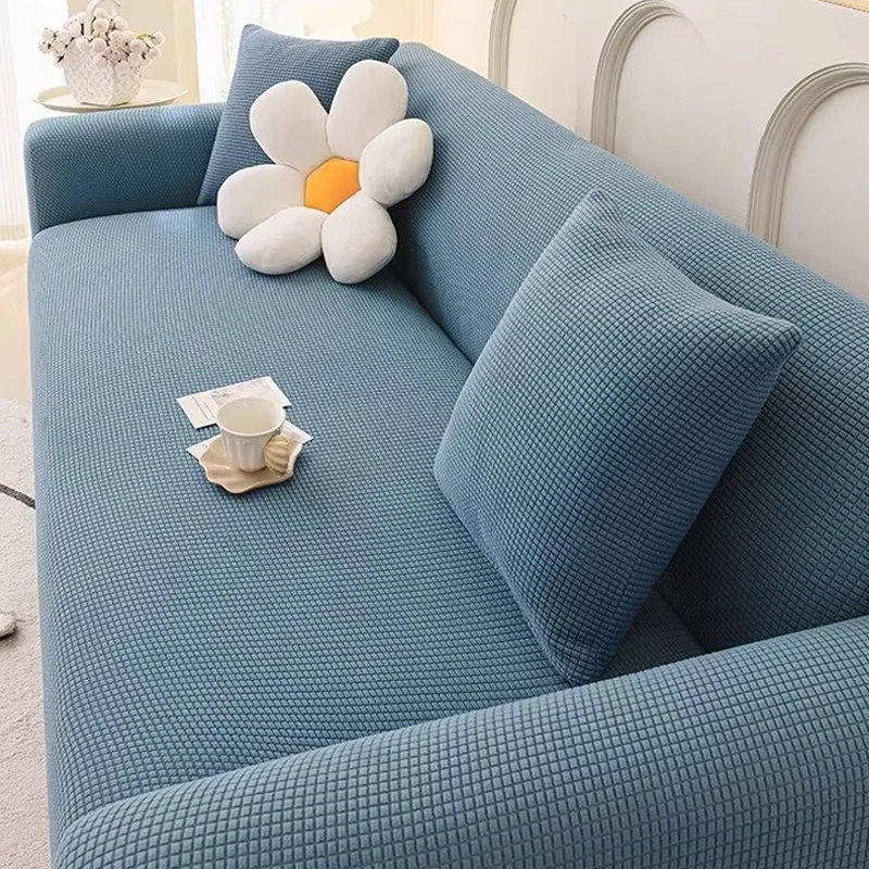 

Elastic Adjustable Sofa Cover, Non-slip Jacquard Armchair Sofa Pad, Plaid Fabric Sofa Mat, Sofa Covers For Living Room Decor