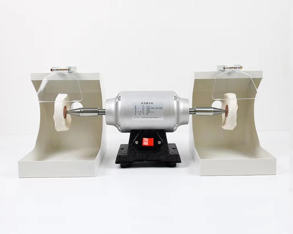 Dental Double-head Polishing Polisher machine denture grinding double head rubber tray polishing machine