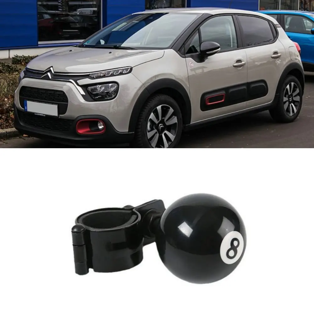 

Driving Aid Black Billiard Ball Steering Wheel Spinner Knob For citroen c4 c5 c3 C1 C2 C6 C8 BERLINGO C-CROSSER C-ELYSEE