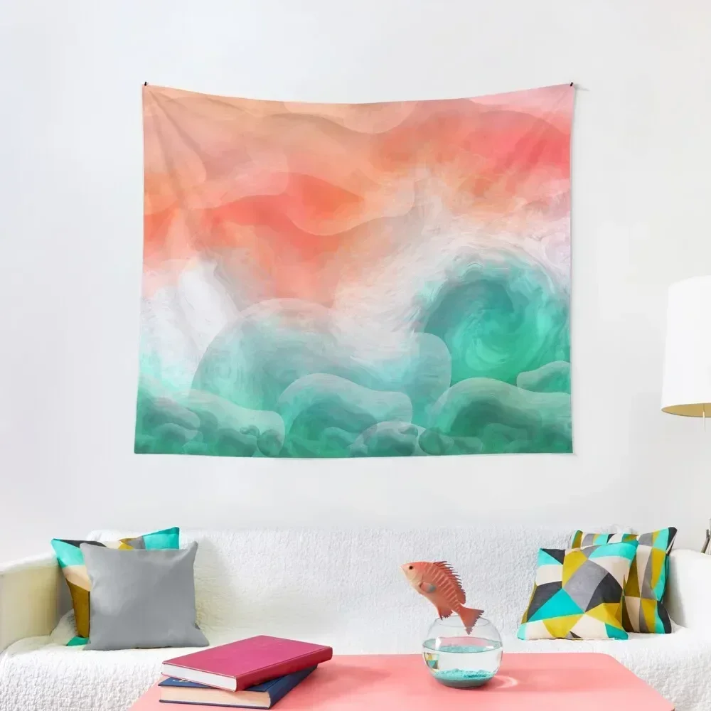 

Coral sand beach and tropical turquoise sea Tapestry Home Decor Aesthetic Decor Home Bed Room Decoration Tapestry