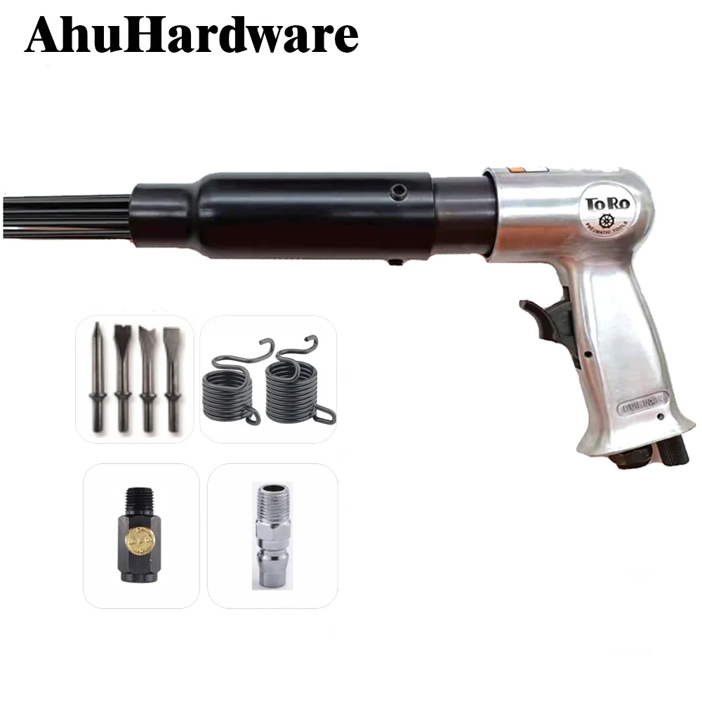 Slag Removing Tool Air Pneumatic 19 Needle Scaler Pistol Grip Rust Paint Slag Corrosion Removing Deburring Tool Needle Scaler