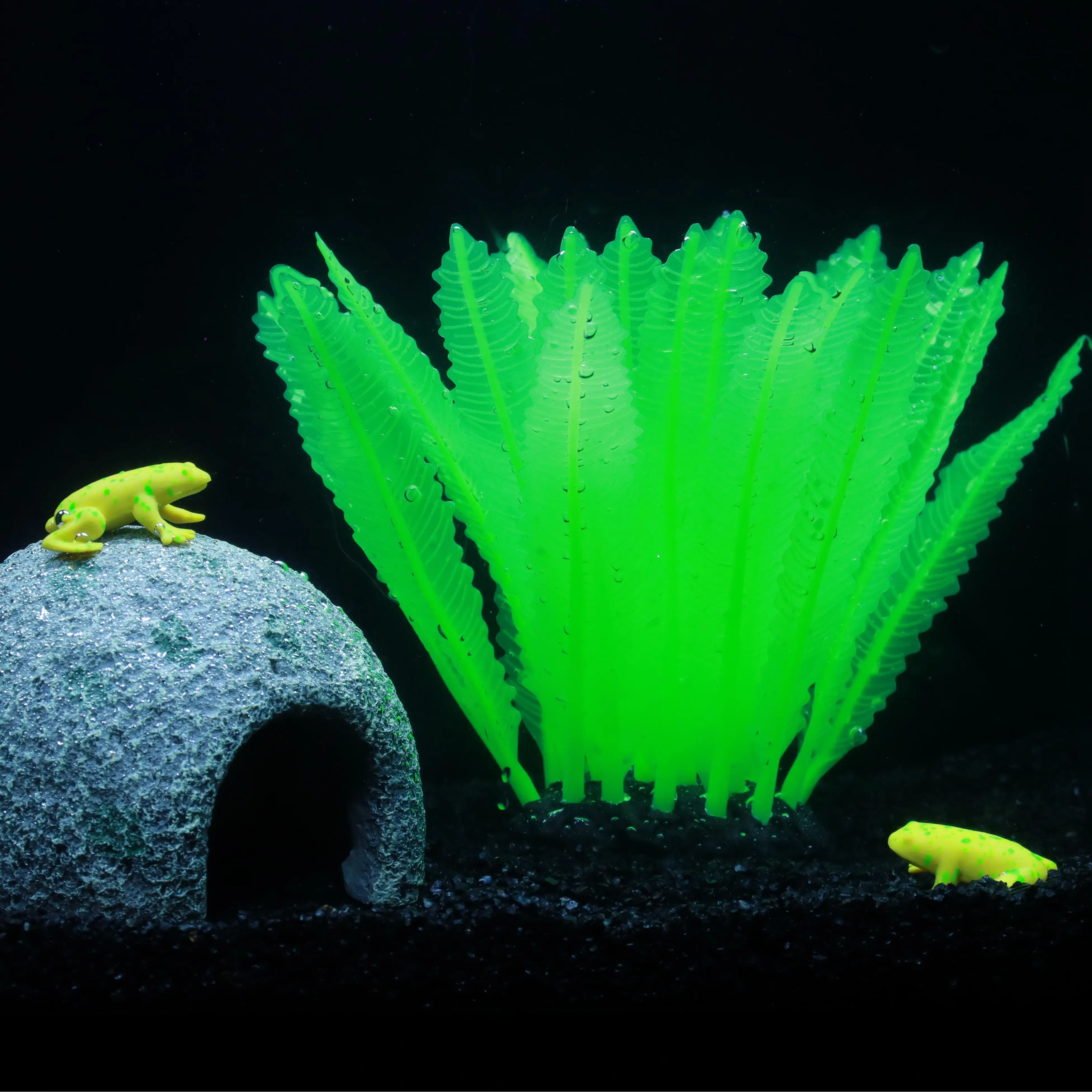 Non Planted Aquarium Fish - 1 個のシリコン水生植物水装飾、樹脂ベース、無毒で無公害、水族館の下でより鮮やかな色
