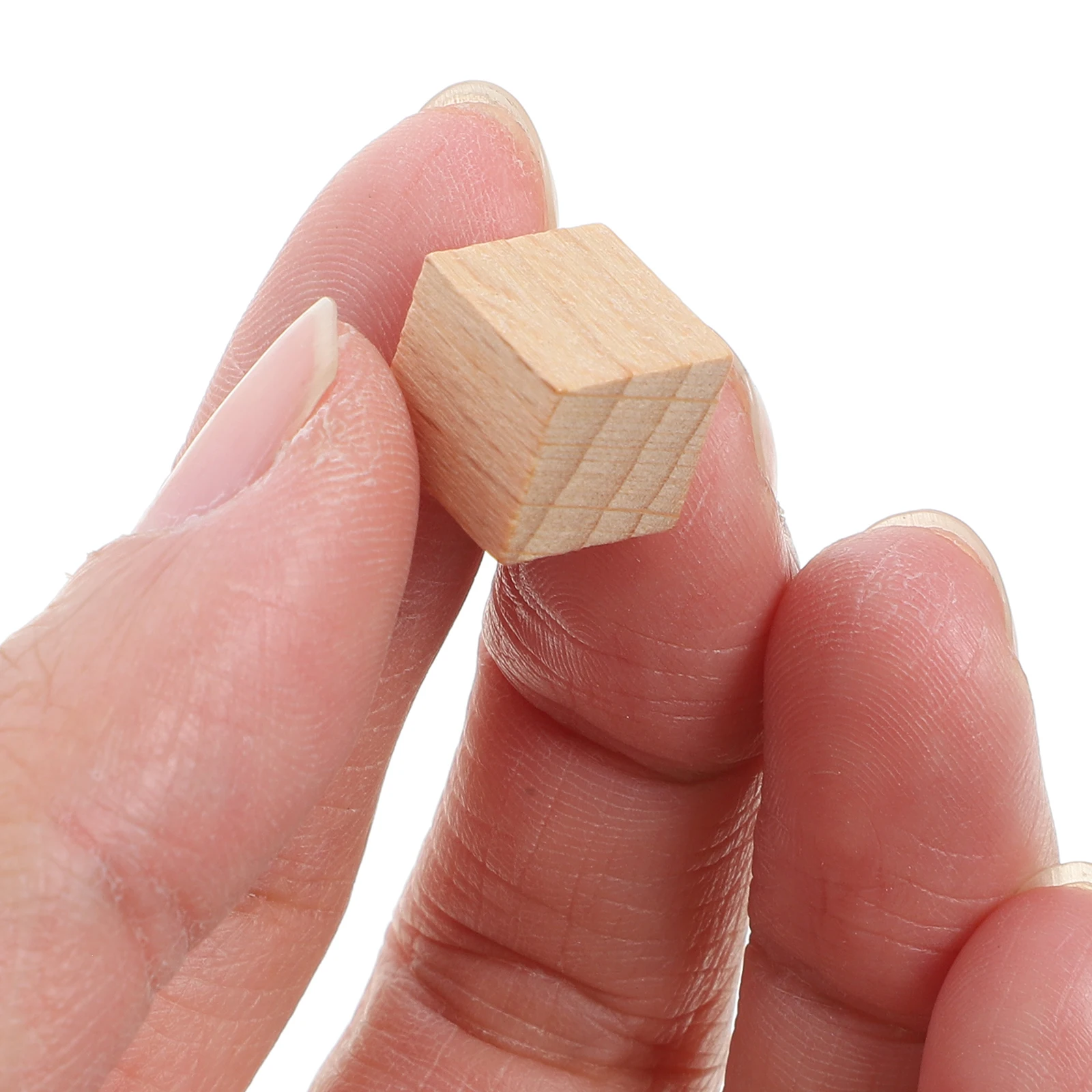 61pcs Math Cubes Wooden Counting Blocks Educational Manipulatives Safe Durable Kids Learning Portable Math Building Blocks