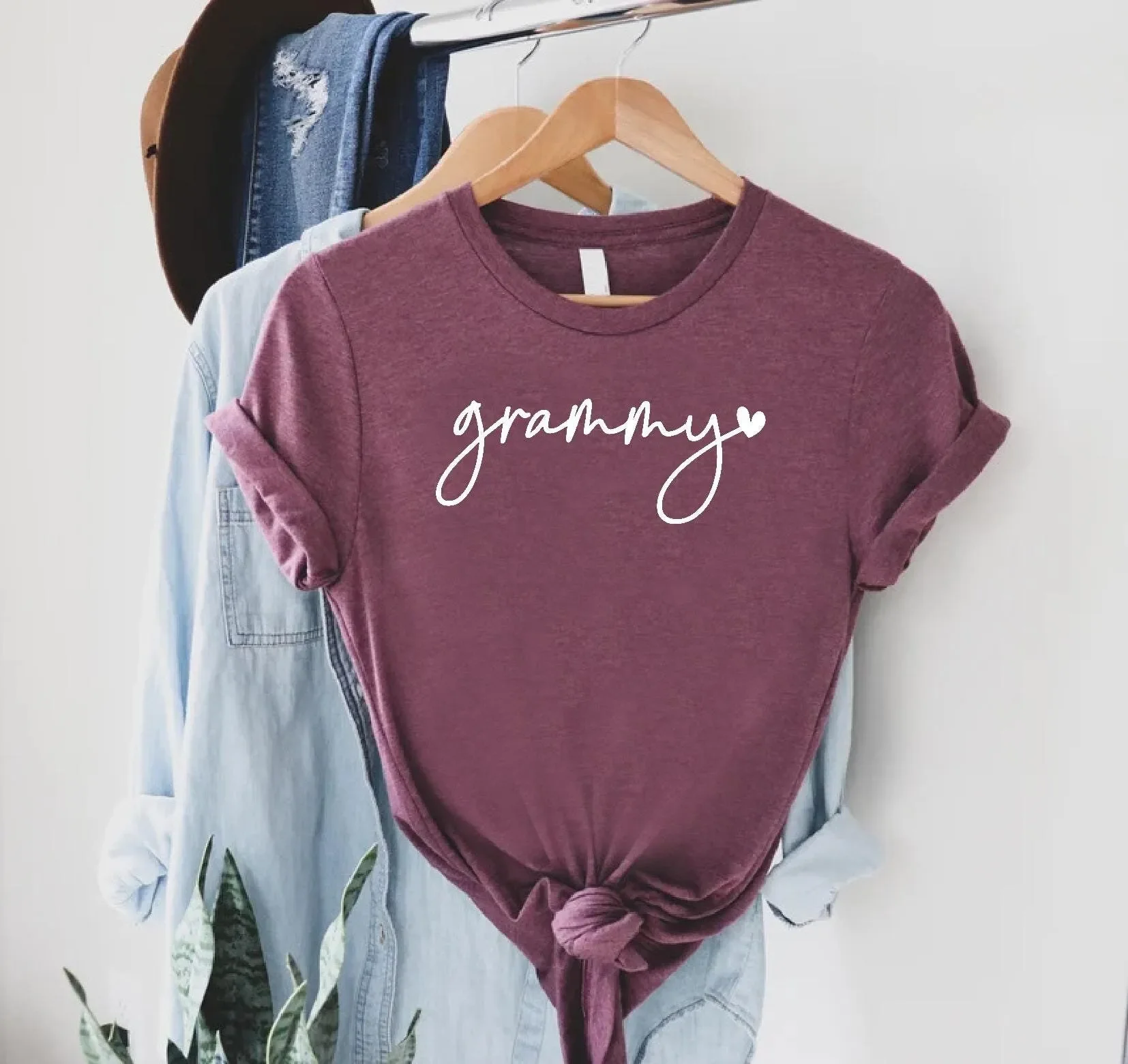 Grammy T Shirt Heart Mothers Day For New Grandma Birthday