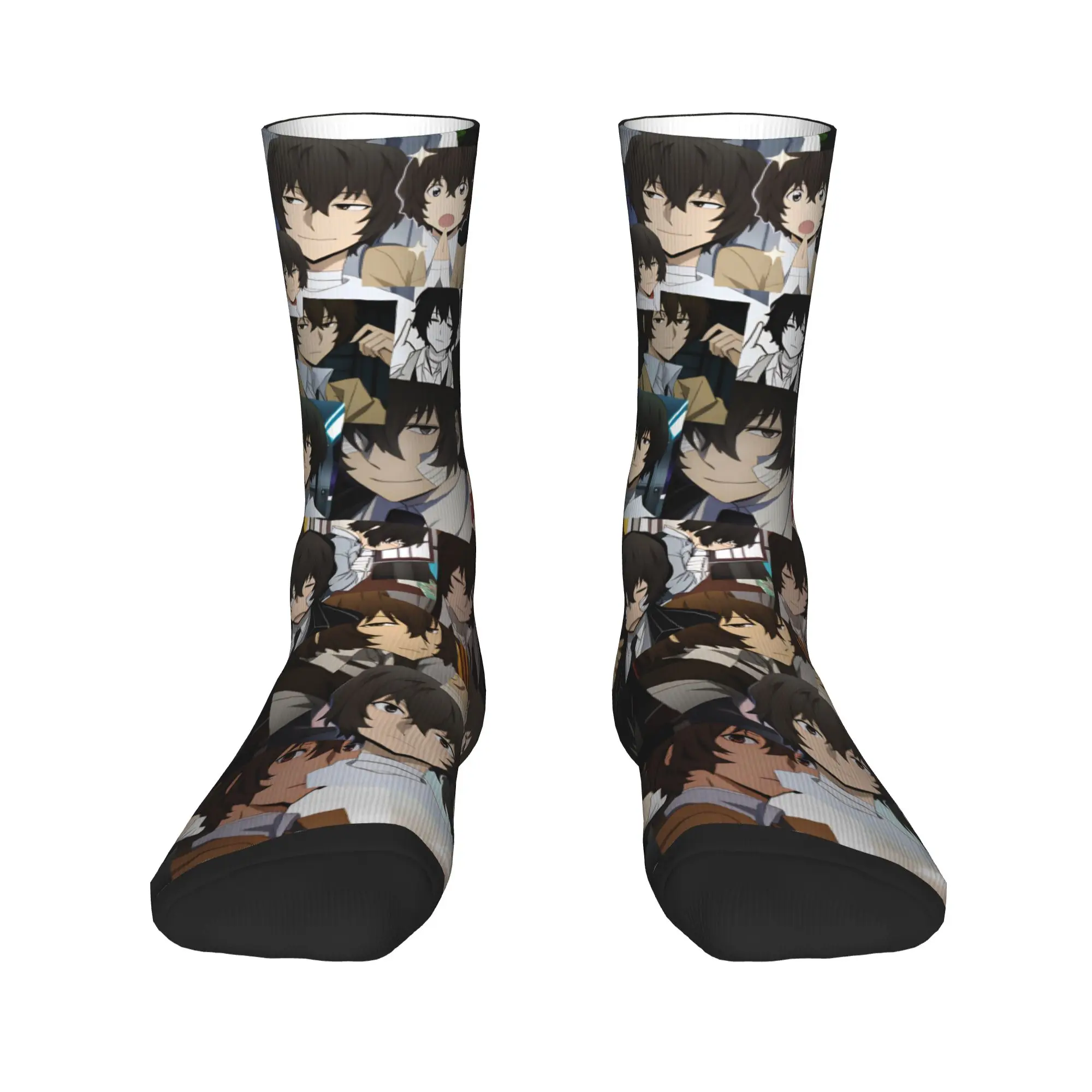 Dazai Bungo Stray Dogs Stockings  Graphic Funny Socks Autumn Non-Slip Socks Men's Climbing Soft Socks
