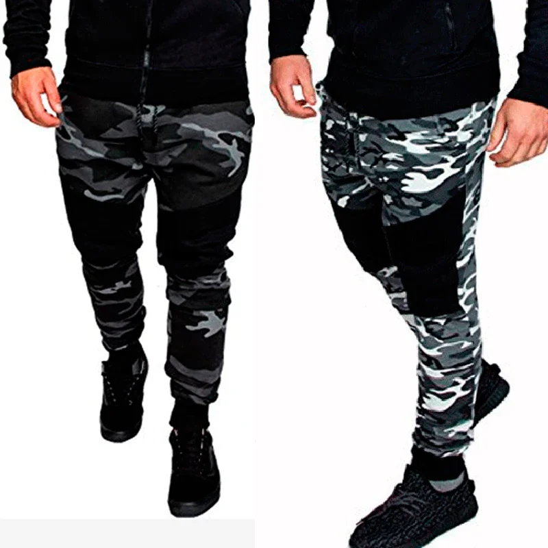 Pantalones Cargo tácticos informales para hombre, pantalones de chándal de camuflaje con múltiples bolsillos, pantalones Harem de lápiz para correr,