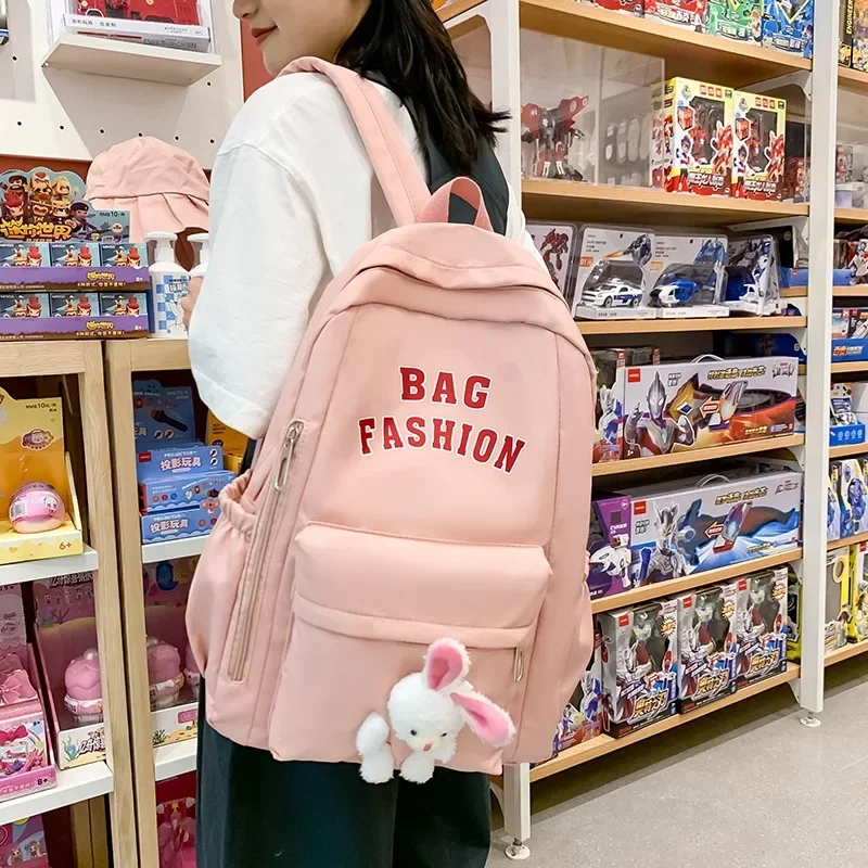 

TRAVEASY Brand Fashion Casual Nylon School Backpack Teenagers Girls Women Bags Travel School Bag Female Large Capactiy Book Bags