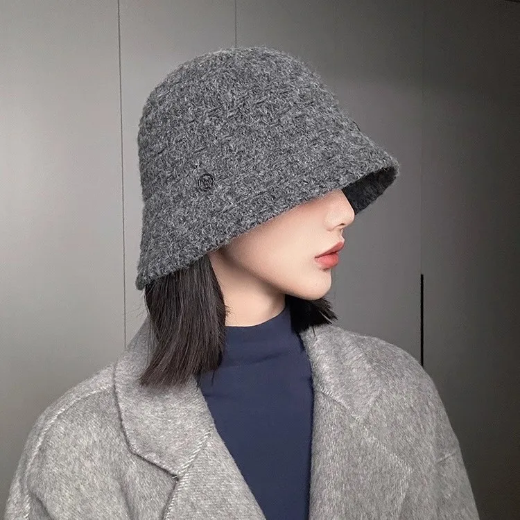 قبعة دلو محبوكة للسيدات للخريف والشتاء قبعة كلاسيكية دافئة متعددة الاستخدامات #2