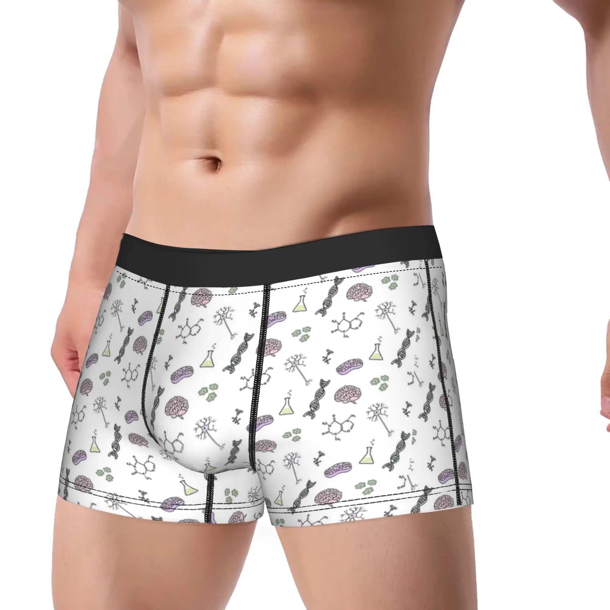 Custom Biology And Chemistry Underwear  Men Panties Customs Sexy Soft Boxershorts Quality Shorts Briefs Big Size 2XL