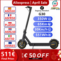 EU STOCK Original Ninebot by Segway MAX G30 G30P Electric Scooter 65km Range Kickscooter 30km/h Max With Ninebot APP