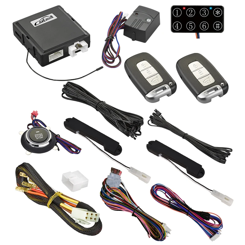 4G GPS/GSM Car Alarm PKE Push Button Engine Start Stop System with Remote Engine Start and Smartphone APP Control