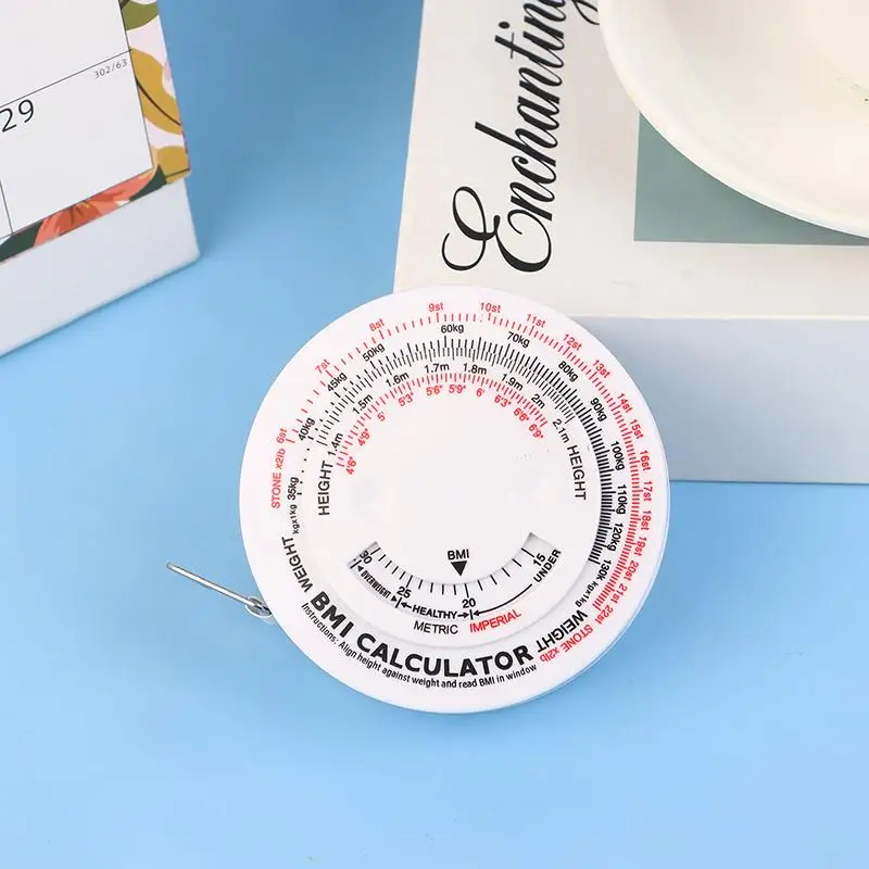 مؤشر كتلة الجسم أشرطة القياس الخياطة حاكم الخصر شريط القياس المحمولة جولة لينة قياس حاكم الملحقات العملية