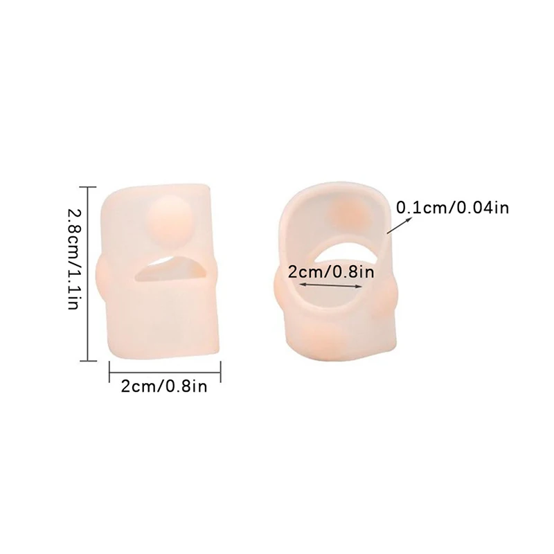 1pair Gel Ingrown Toenail Corrector Sleeves Big Toe Nail Healing Care Protector Paronychia Pain Relief Treatment Pedicure Tool