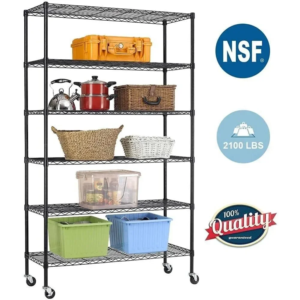 Wire Shelving Unit Storage Cart Metal Shelf Rolling Utility Cart 2100Lbs Capacity with Tier Casters Adjusta furniture sideboard