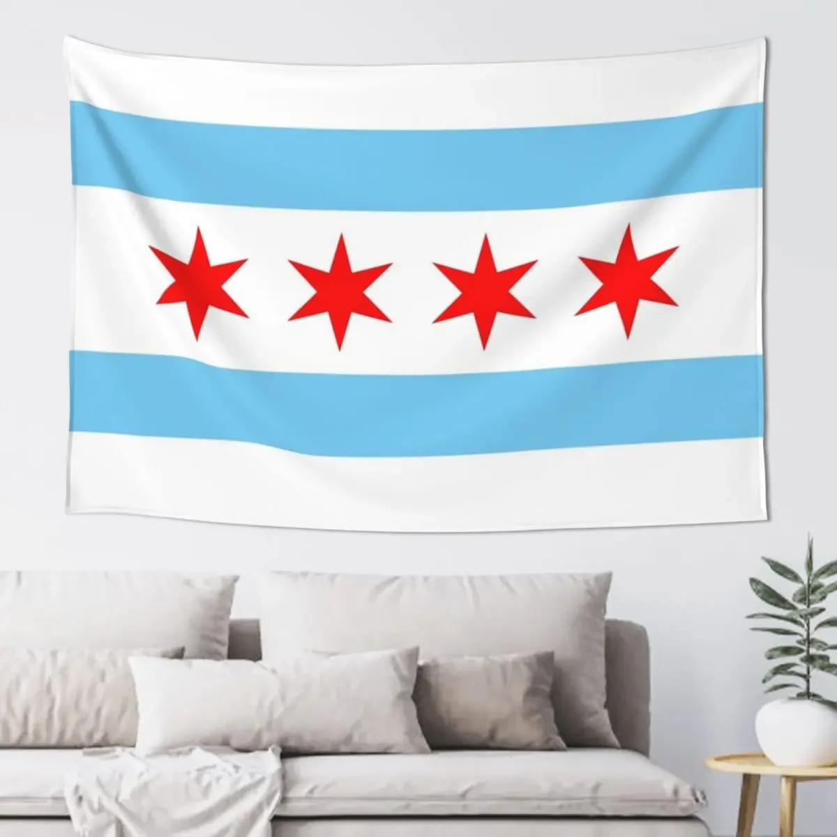 

Chicago Flag Tapestry Wall Hangings Decoration Decorative Wall Mural Wall Decorations Room Decor For Girls Tapestry