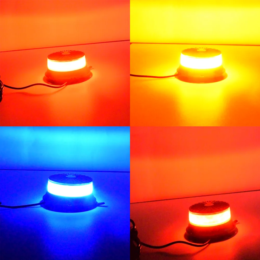 JALN7 LED Warning Strobe Light Flashing Rotating Car Truck Roof Top Signal Strobe Lamp 12V 24V Amber Red Blue CE Rohs