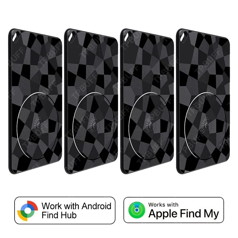 4er-Pack Android Kabelloses Laden Ortungs-Geldbörsen-Tracker-Karte Wasserdichter GPS-Ortungsgerät Kompatibel mit Google Find My App Tag