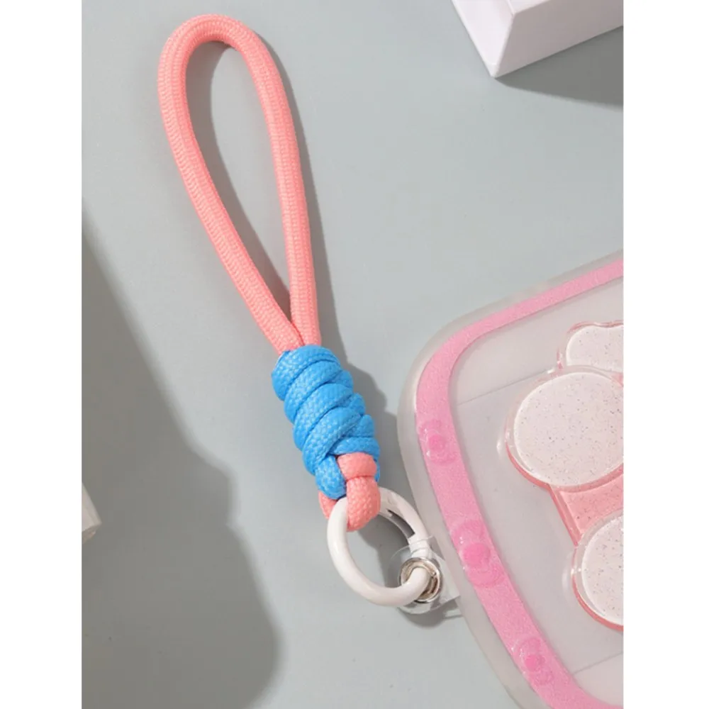 

Key Ring Holder Colorful Keychain Creative Hand Woven Keychain For Mobile Phone Braided Lanyard Anti Lost Knot Rope Strap Car