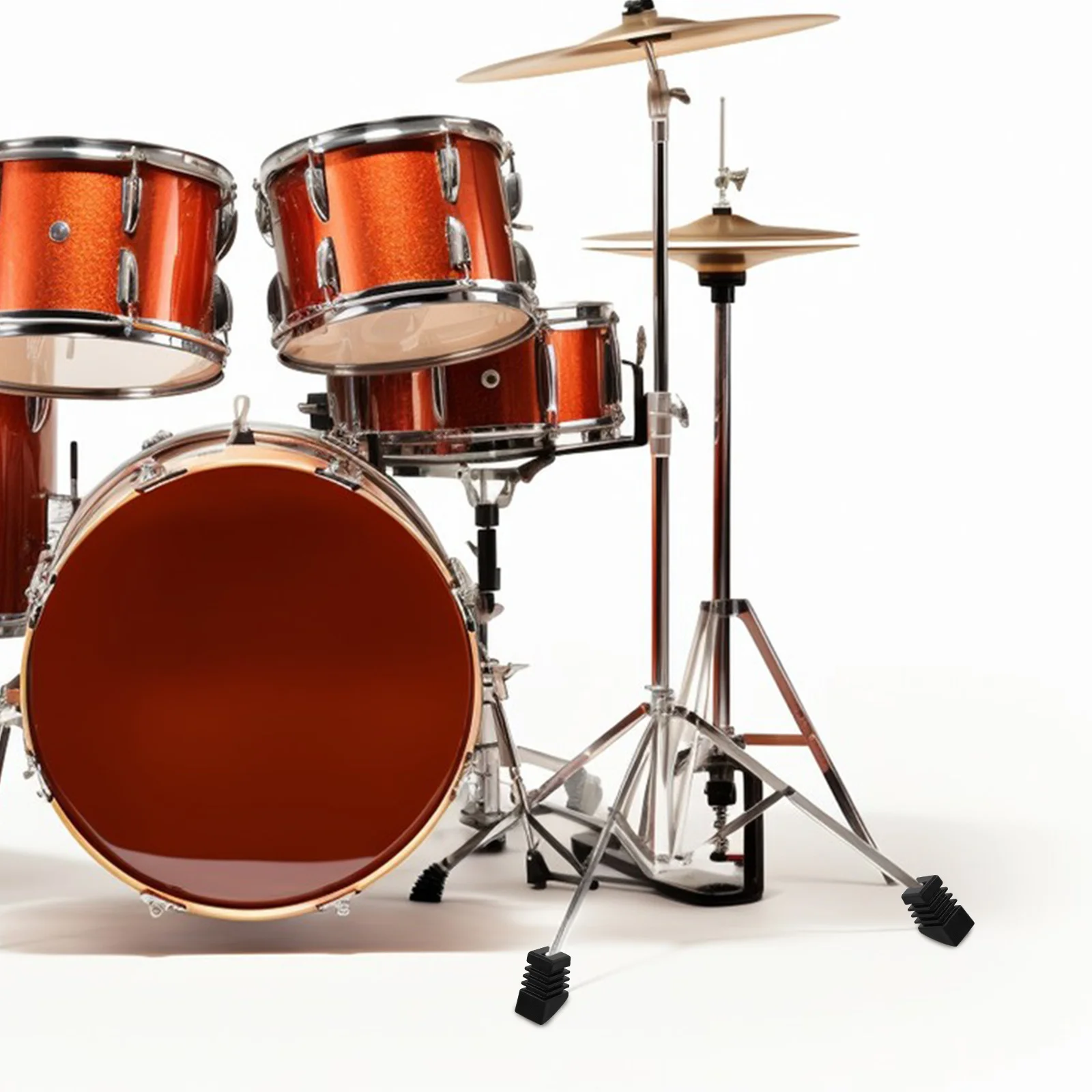 

3pcs Rubber Replacement For Percussion Parts Anti-Slip Rack Leg Drum Kit Stand Pads Pads Durable Drum Kit Stand Mats