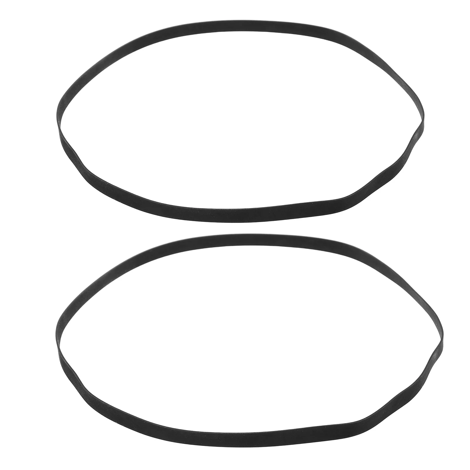 

2pcs Turntable Drive Belts Black Rubber Replacement For Record Player Machine Parts High Precision Wear Resistant