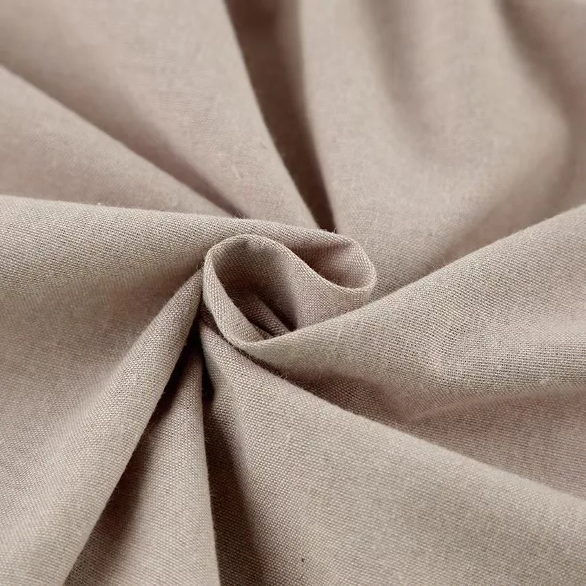 فساتين غير رسمية على طراز المنتجع صيفية بلون سادة ملابس نسائية يومية فضفاضة بحمالات من القطن والكتان بدون أكمام فستان متوسط الطول