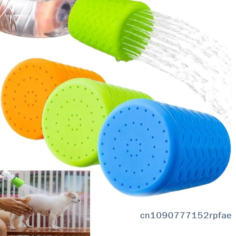 {NN72} Silicone Portable Pet Bathing Sprinkler Bottle Cap Shower Head Universal Pet Bathing Sprinkler For Pet Washing Tools