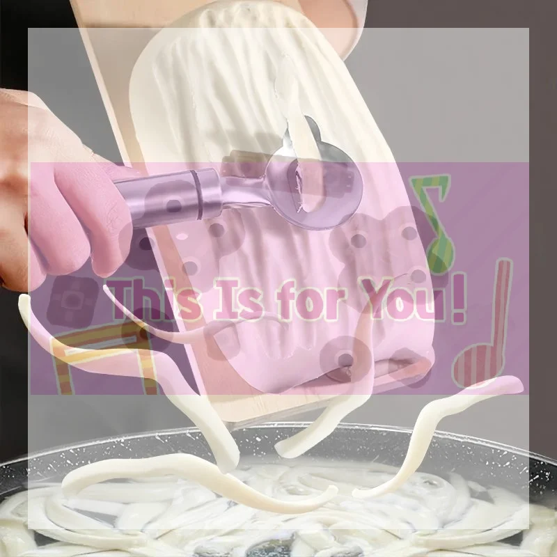 【MA】Stainless Steel Noodle Slicer With Ergonomic Handle, Makes Wide/Thin Noodles Perfect For Home Cooking
