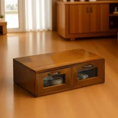 1 pcs Monitor Riser Stand Computer Desk Organizer Desktop Storage Halloween Christmas New Year Desk Storage Organize Natural