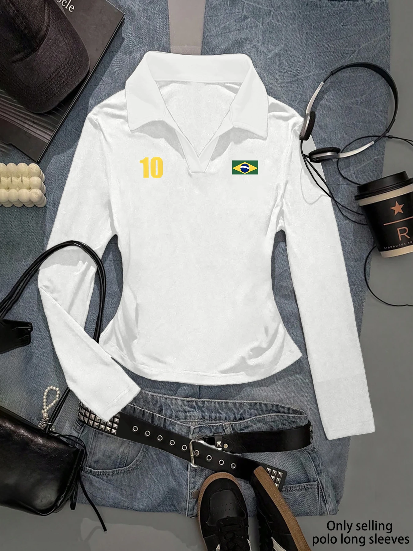 Questa splendida polo da donna slim fit autunno/inverno con maniche lunghe sia semplice ed elegante, solo ciò che hai bisogno.