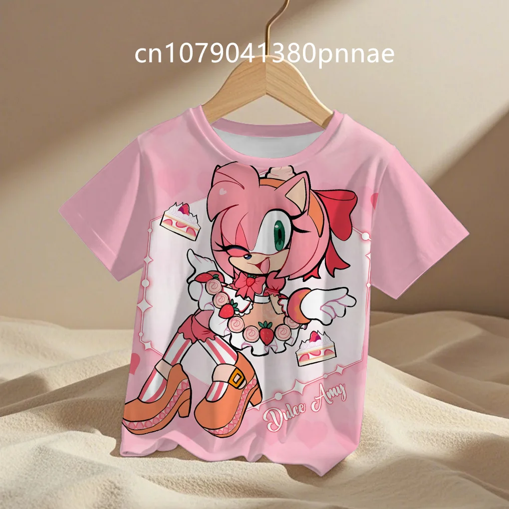 

Movie Sonic 3D Kids Boys and Girls Cartoon Printing Animation Cosplay Clothing Accessories Woman T-shirt 2025 Children's Clothes