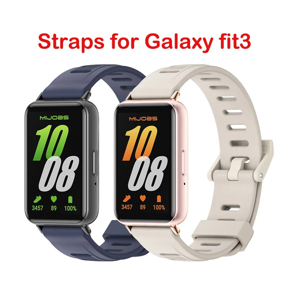 Armband für Samsung Galaxy Fit 3 Silikon-Uhrenarmband für Samsung Galaxy Fit3 Armband weiches Sportband, Ersatz