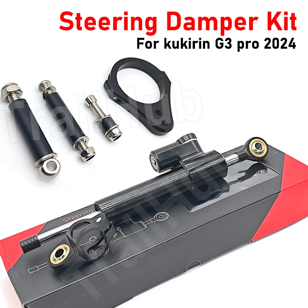 

Steering Damper For Scooter kukirin G3 pro 2024 Stabilizer Mounting Electric Scooter Aluminum and Steel Modification Bracket