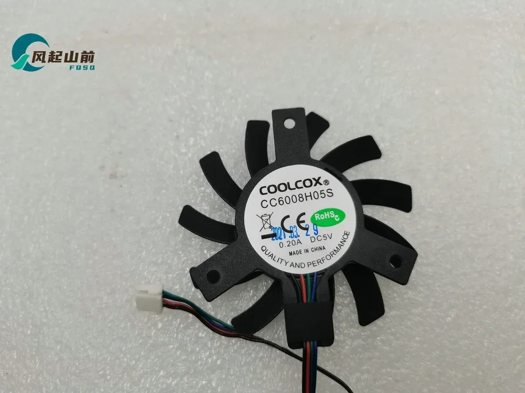 교육용 기계 팬용 냉각 팬 CC6008H05S 5V 0.2A 6008 40X40X40MM 마더보드
