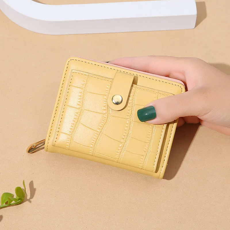 XMESSUN New Trendy Crocodile Pattern ID Card Bags for Women,Fashion Design High-quality Business Card ID Card Clip Zipper Wallet