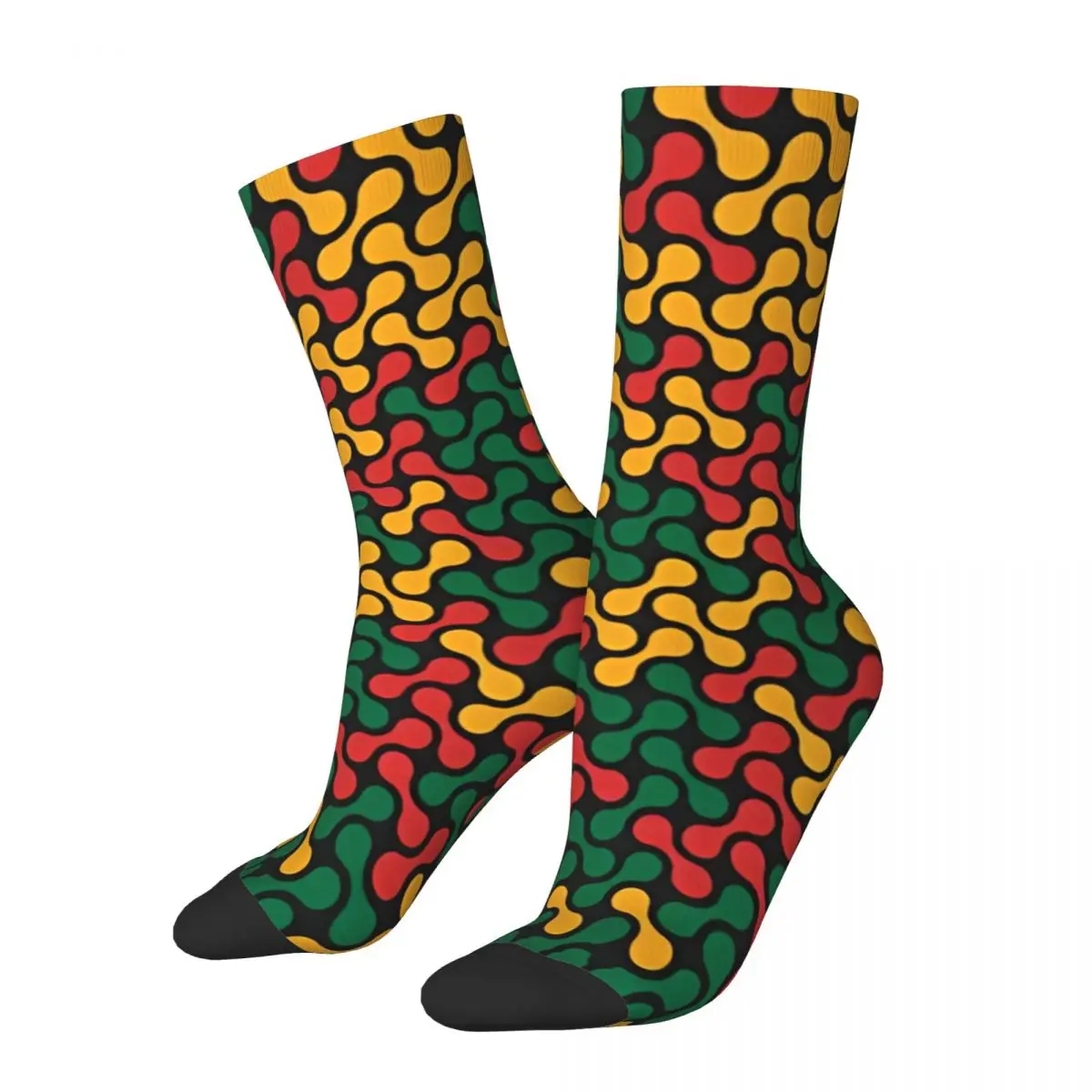 

Funny Men's Socks Warped Metaballs Pattern Retro Hip Hop Casual Crew Sock Gift Pattern Printed