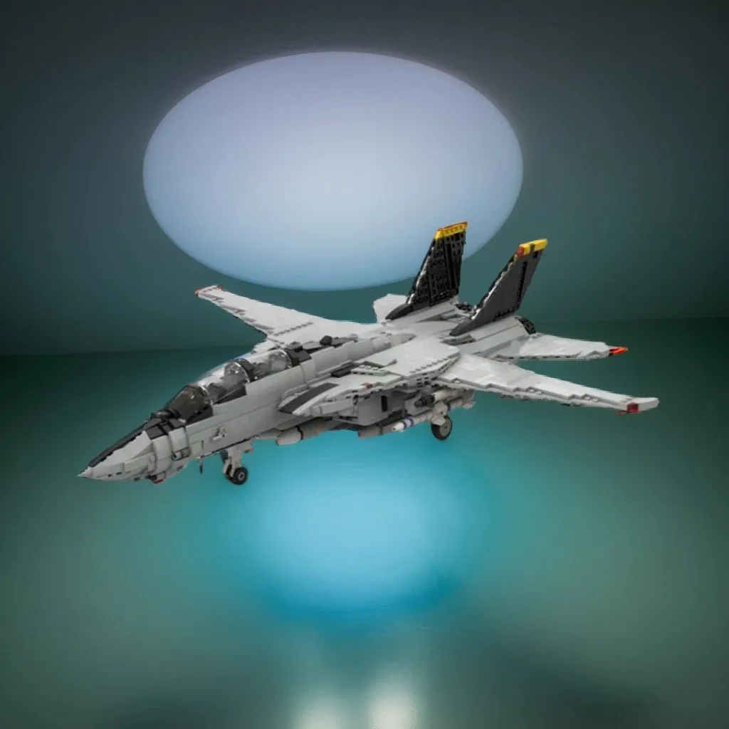 

2052pcs MOC Grumman F-14 Tomcat Fighter Jet 1:35 Scale V2 Simulation Model DIY Model Building Blocks Birthday Toys Gift