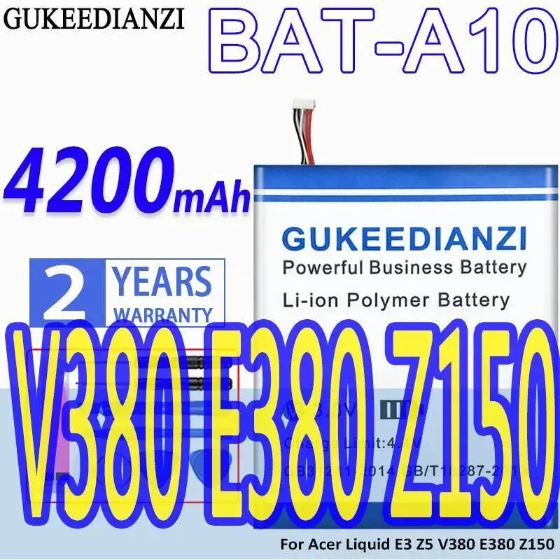 

Для Acer Liquid E3 Z5 V380 E380 Z150 4200 мАч аккумулятор для мобильного телефона с высокой совместимостью Bat-A10