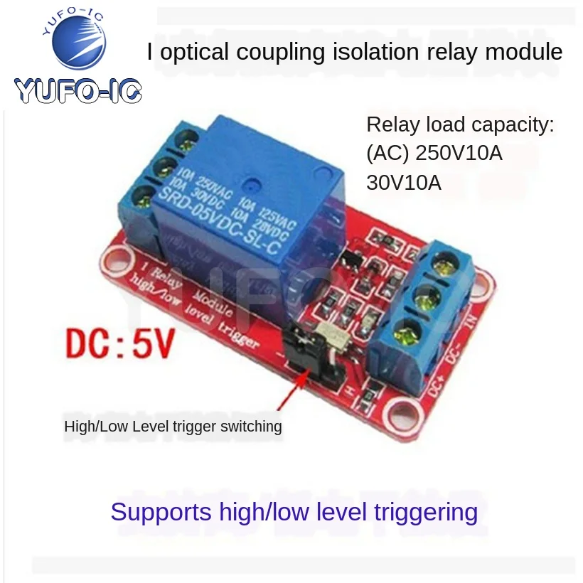 1PCS 1-Channel 5V Optocoupler Isolation Relay Module Support The High And Low Level Trigger All The Way To The Relay Shield