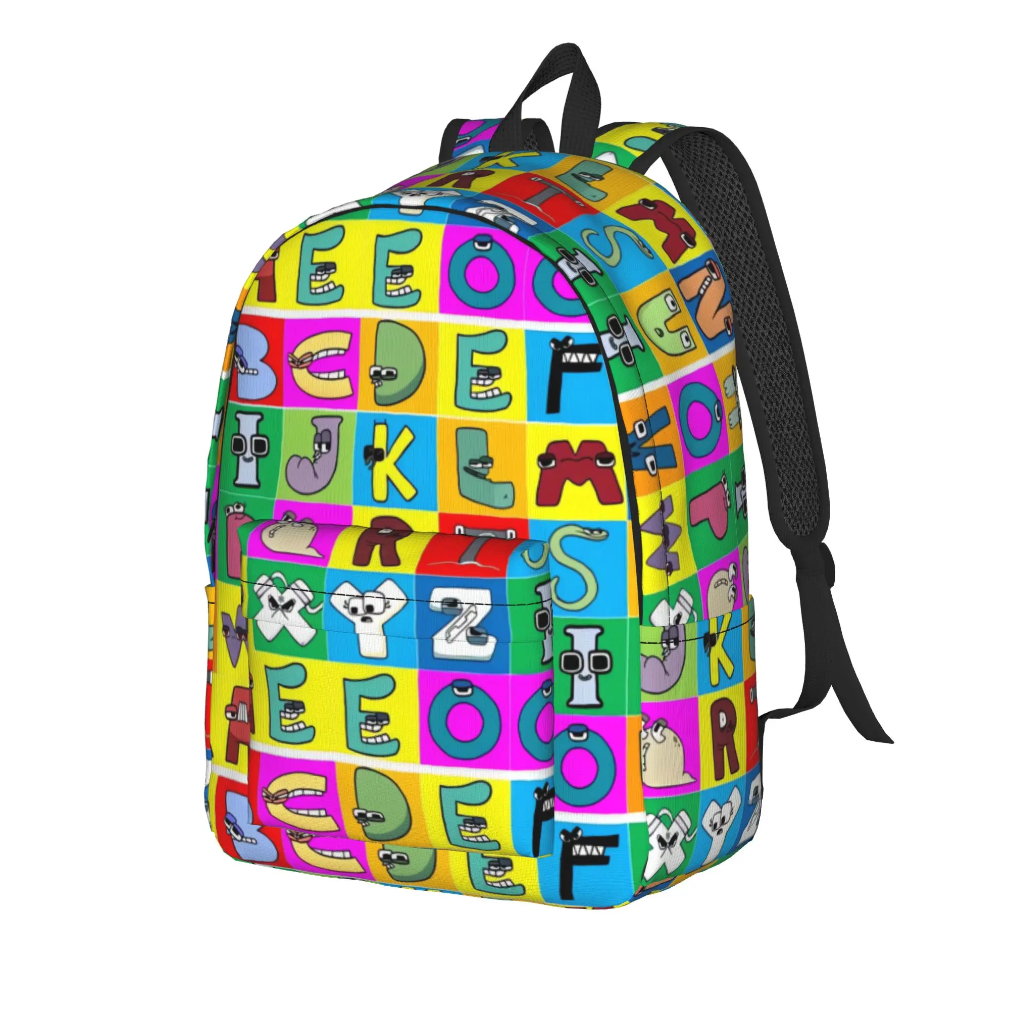 Popular Alphabets Lores Backpack Unisex  Durable Backpacks Polyester Kawaii High School Bags College Design Rucksack